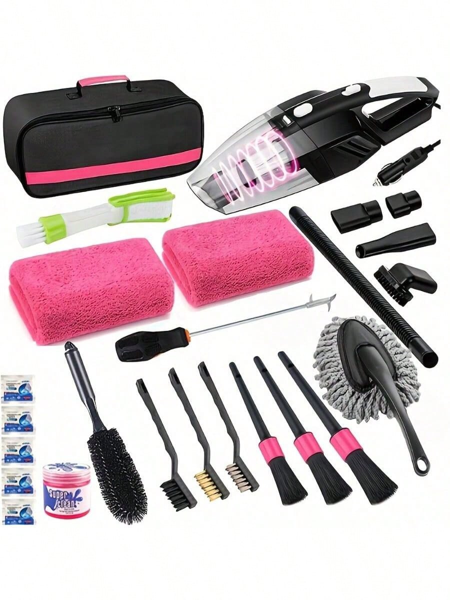 Car Detailing Brush - 25pcs Car Cleaning Wash Kit Interior