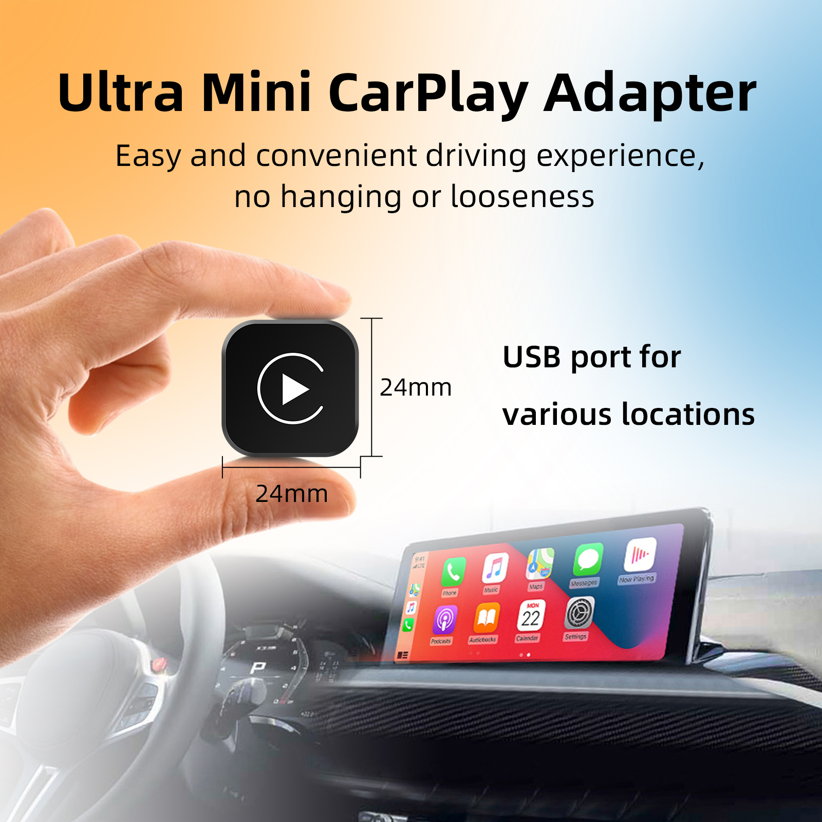 Car Accessories Usa - 2025 Ultra Mini 2-in-1 Wireless CarPlay&Android