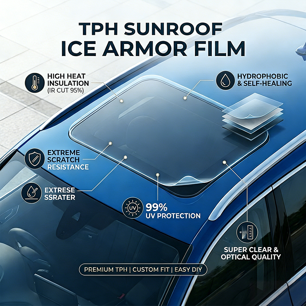 TPH Car Sunroof Ice Film Heat  - đánh giá và giá Tinted Window Film