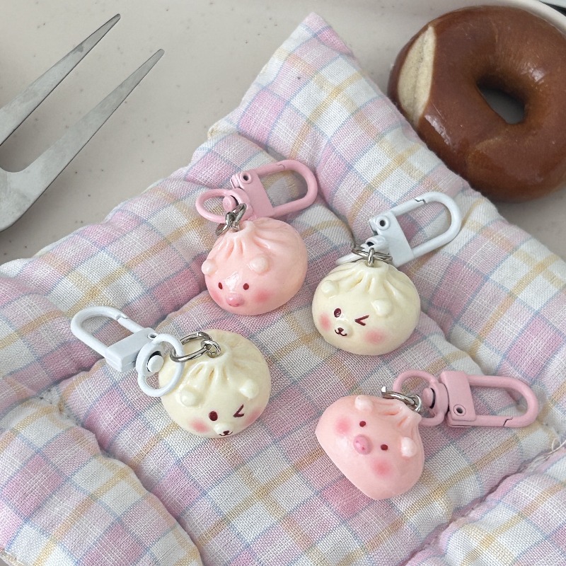 Kawaii Mini Steamed Bun Keycha - đánh giá và giá Car Accessories Bunnings