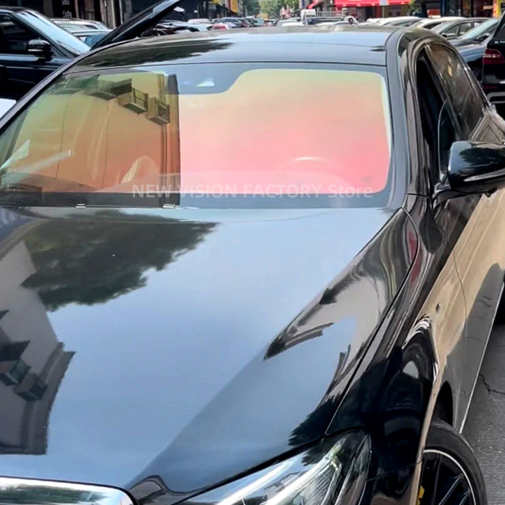 1mX4m 70%VLT Aurora Red Green  - đánh giá và giá Tinted Window Film