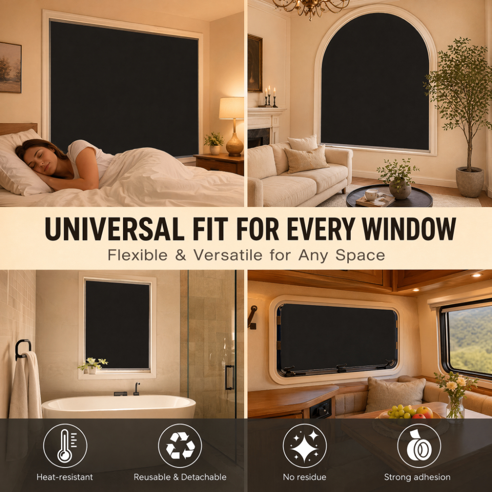 100% Blackout Curtain Darkest  - đánh giá và giá Tinted Window Film