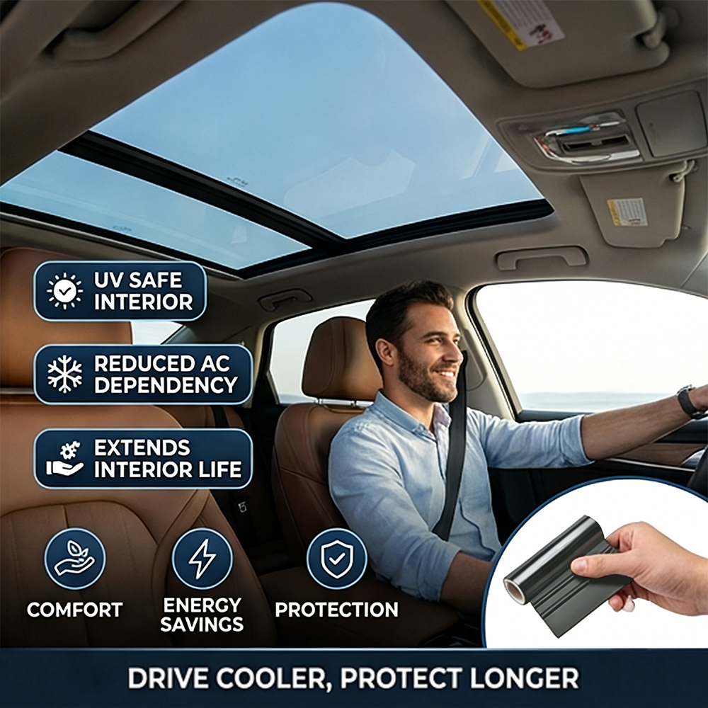 7.5mil TPH Car Sunroof Ice Arm - đánh giá và giá Tinted Window Film