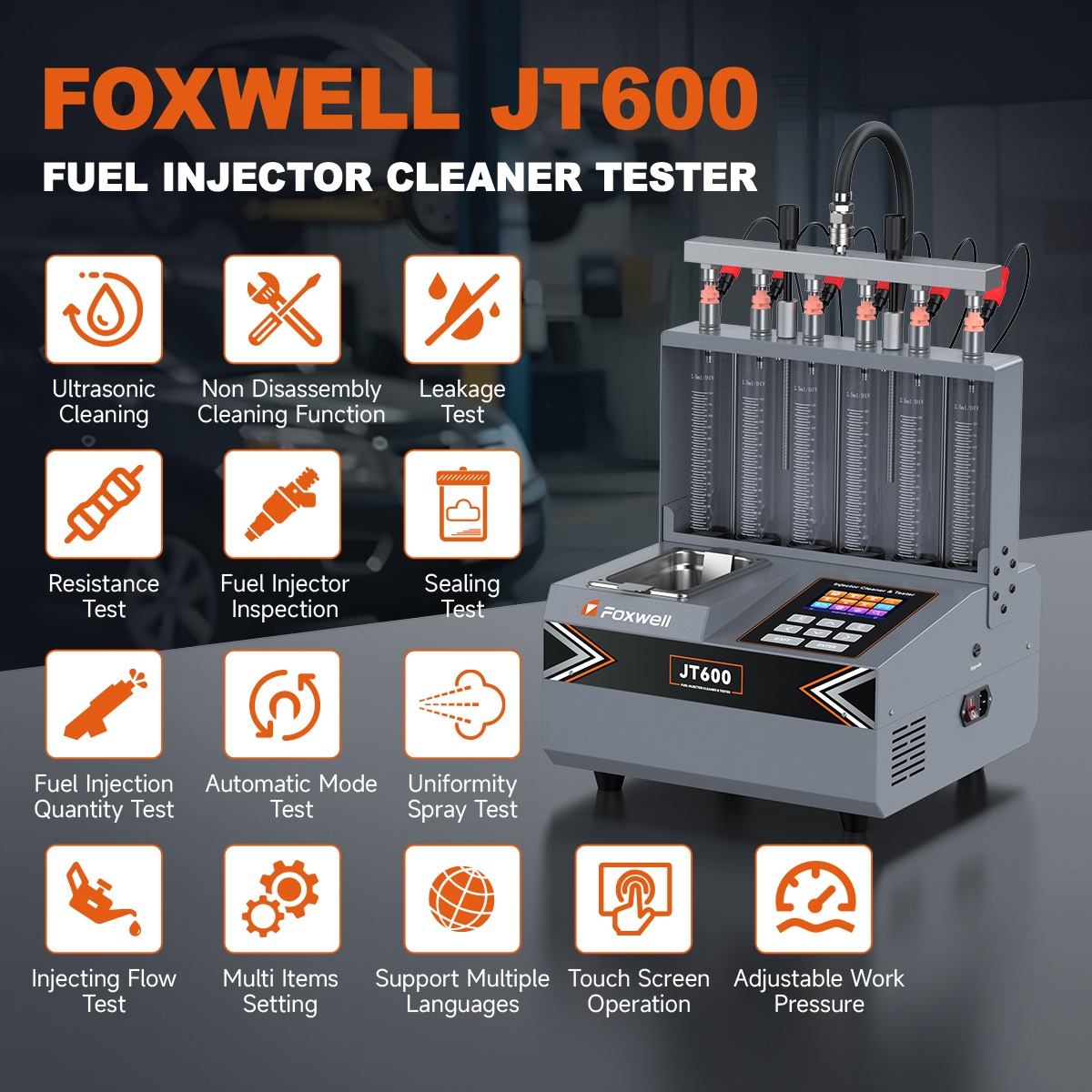 FOXWELL JT600 Piezo GDI EFI FS - đánh giá và giá Fuel Injector Cleaner