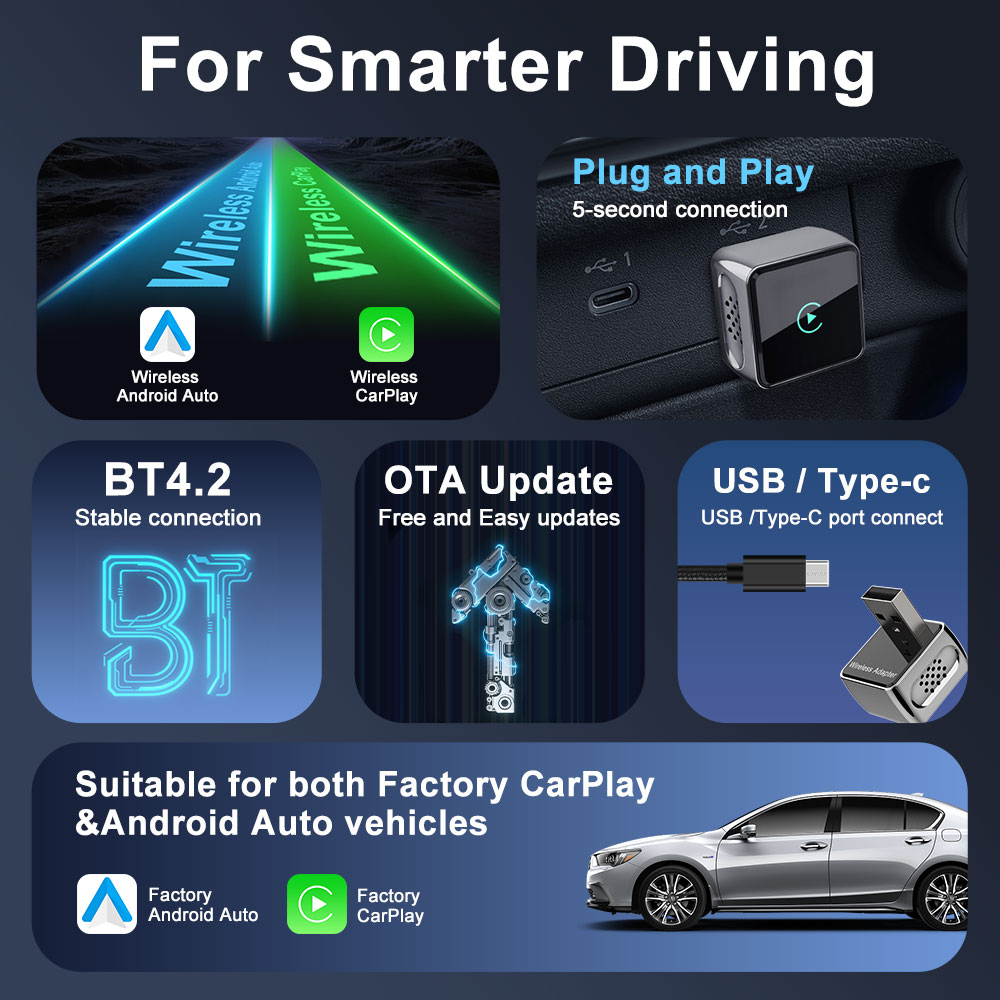 2 in 1 Wireless CarPlay Dongle - đánh giá và giá Car Accessories Usa